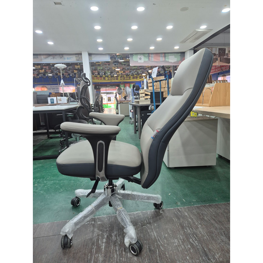 [신품] 파트너 중역의자 / 그레이+베이지